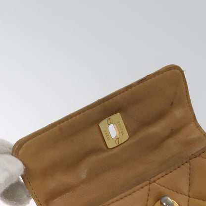 CHANEL Matelasse Waist bag Leather Beige CC bs20969