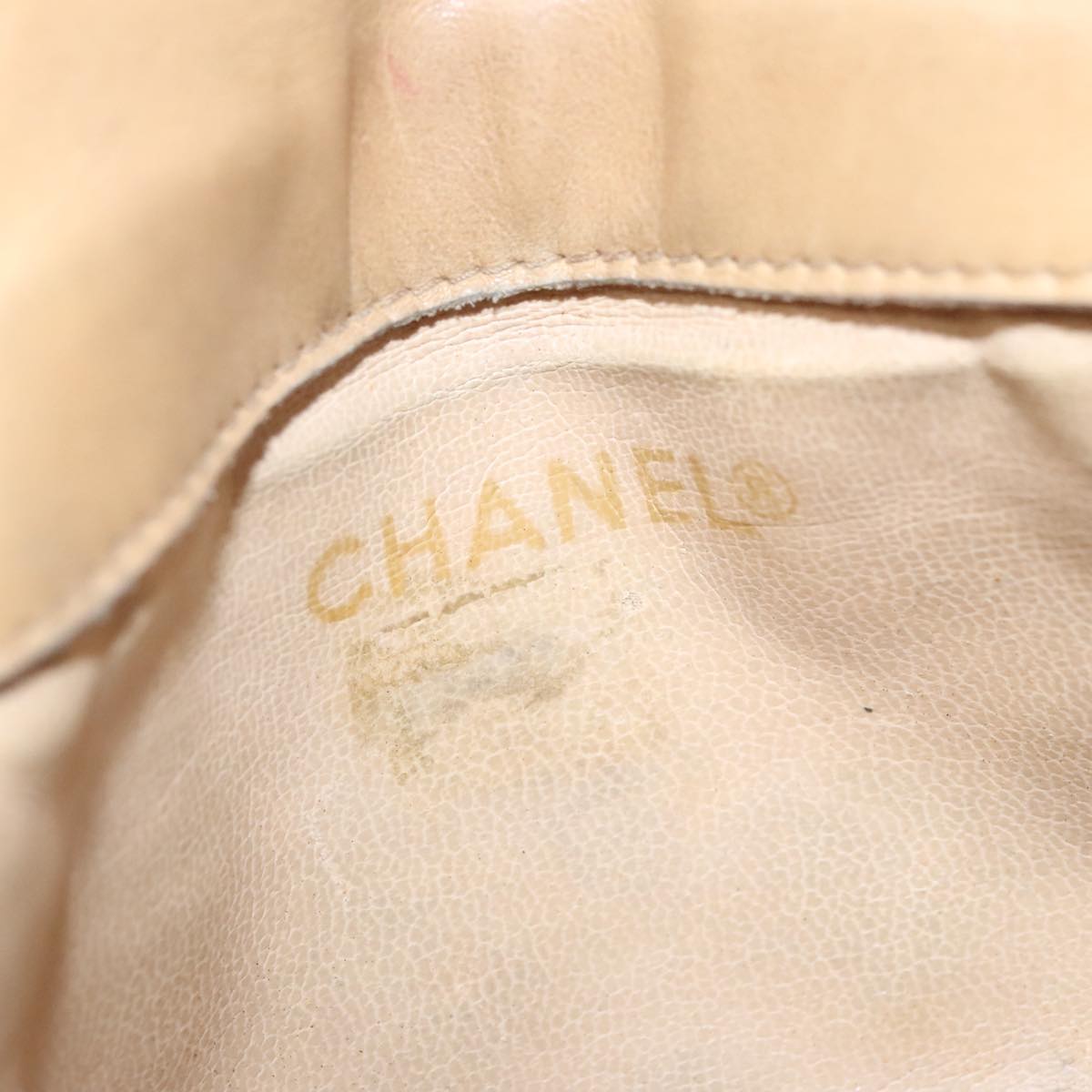 CHANEL Matelasse Waist bag Leather Beige CC bs20969