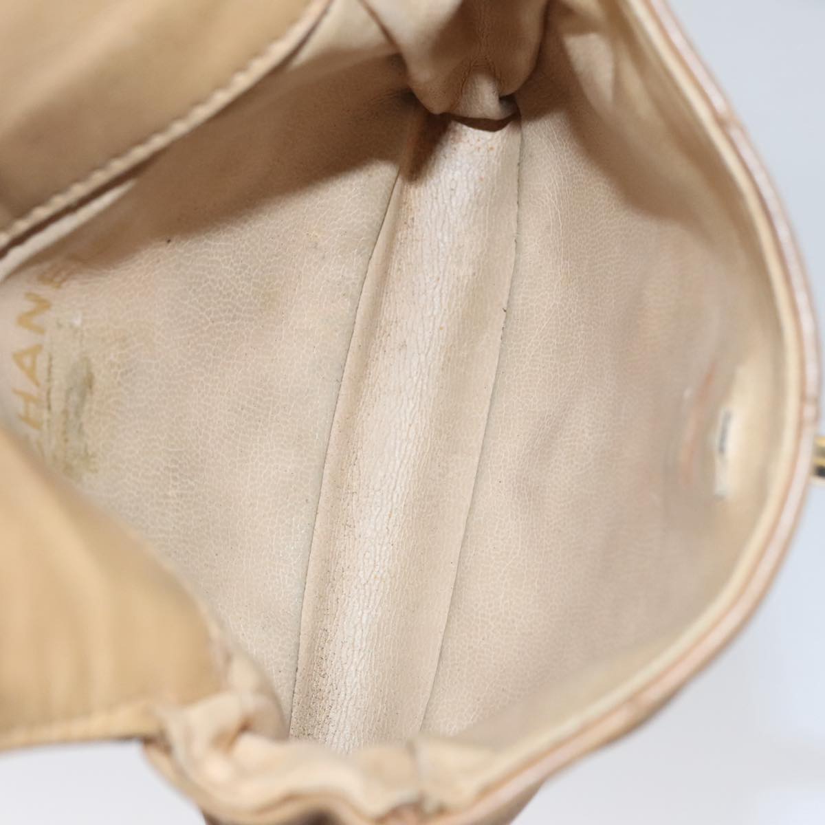 CHANEL Matelasse Waist bag Leather Beige CC bs20969