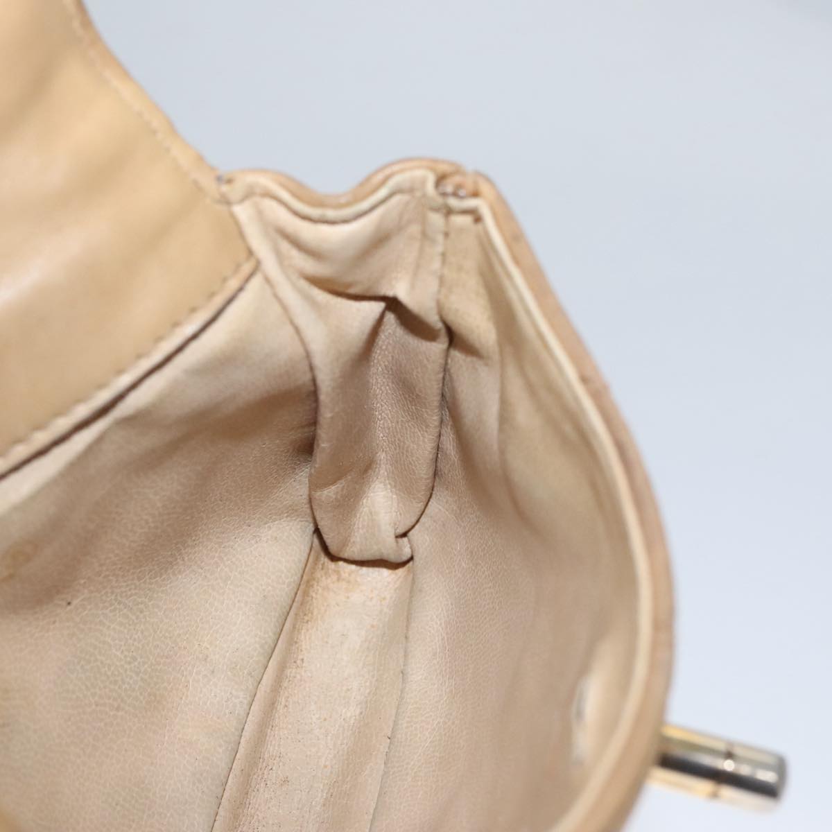 CHANEL Matelasse Waist bag Leather Beige CC bs20969
