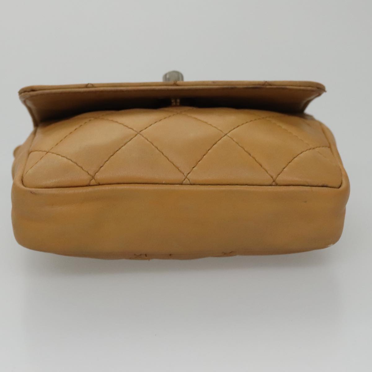 CHANEL Matelasse Waist bag Leather Beige CC bs20969