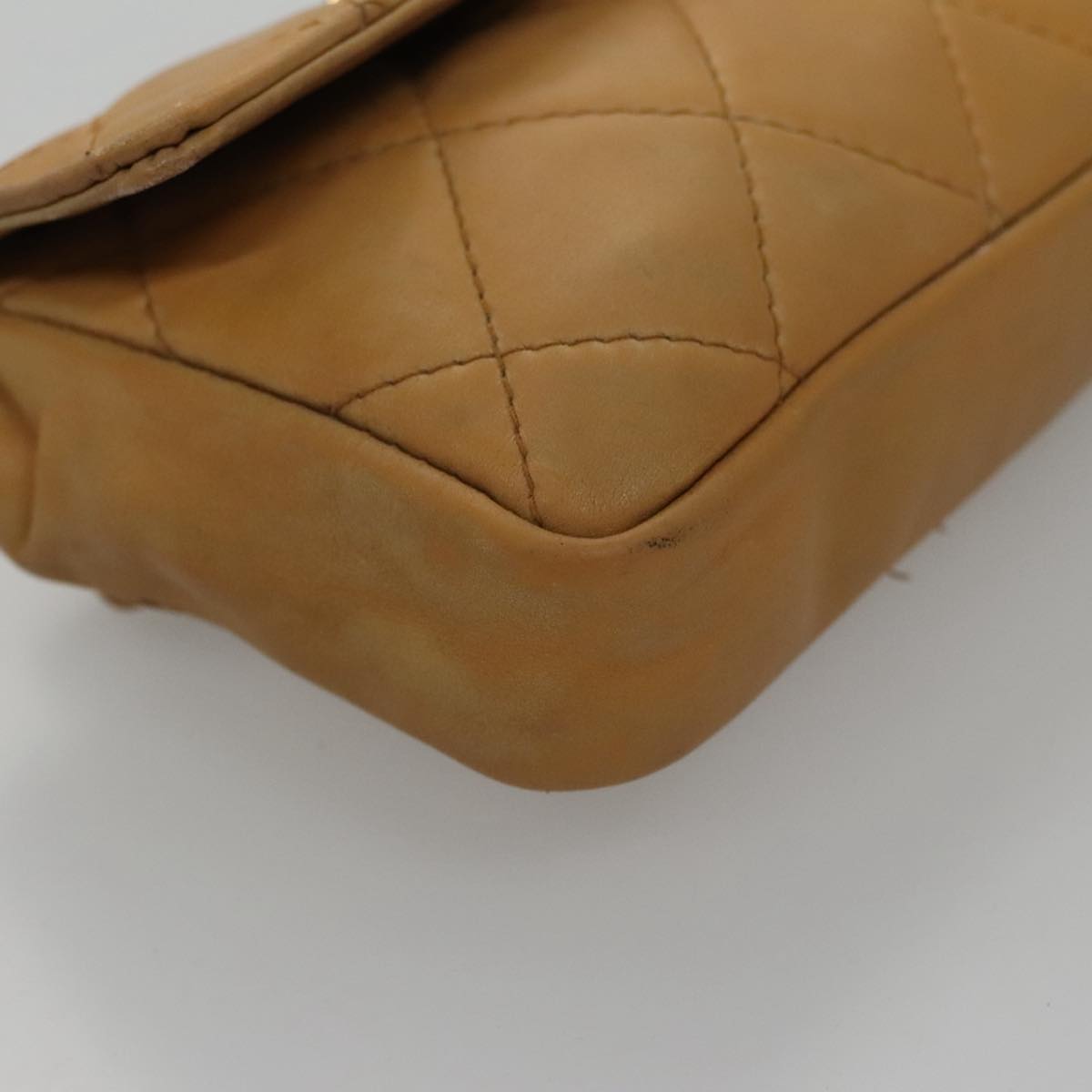 CHANEL Matelasse Waist bag Leather Beige CC bs20969