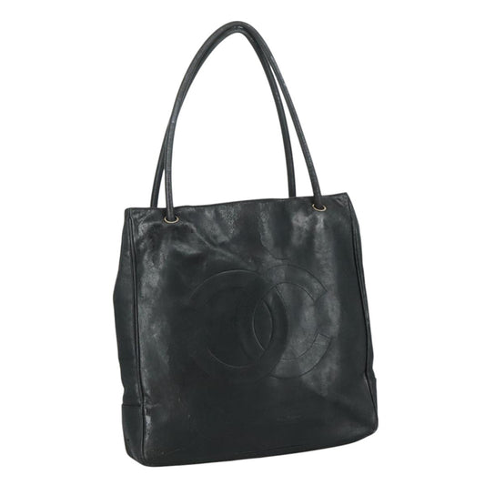 CHANEL COCO Mark Tote Bag Lamb Skin Black CC bs20973