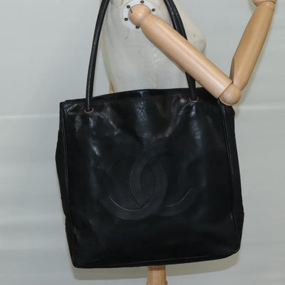 CHANEL COCO Mark Tote Bag Lamb Skin Black CC bs20973