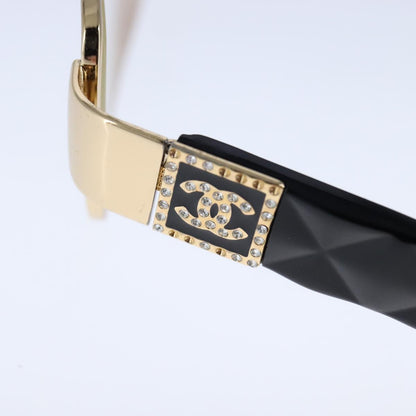 CHANEL Sunglasses Plastic Black Gold CC bs21028