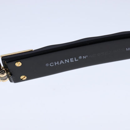 CHANEL Sunglasses Plastic Black Gold CC bs21028