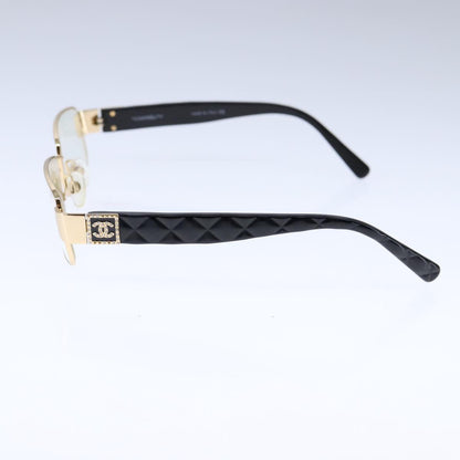 CHANEL Sunglasses Plastic Black Gold CC bs21028