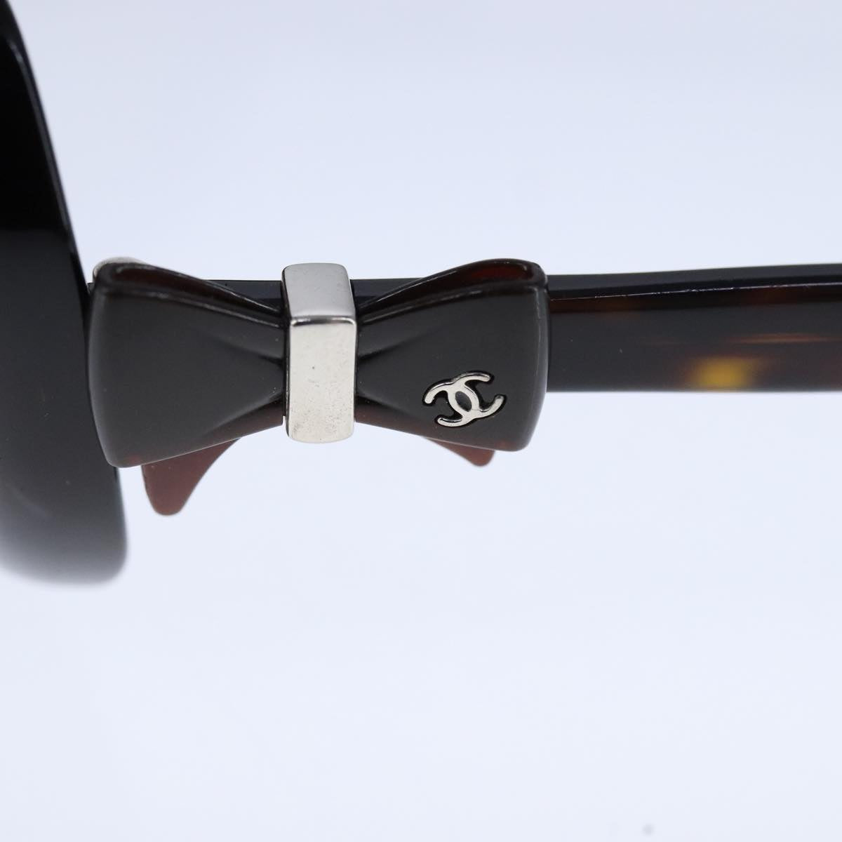 CHANEL Sunglasses plastic Black CC bs21110