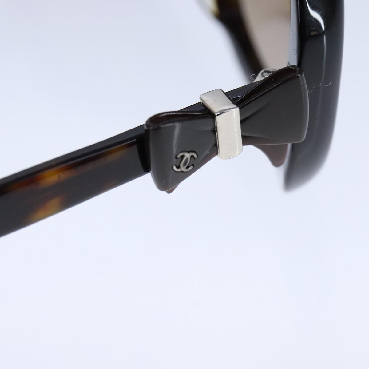CHANEL Sunglasses plastic Black CC bs21110