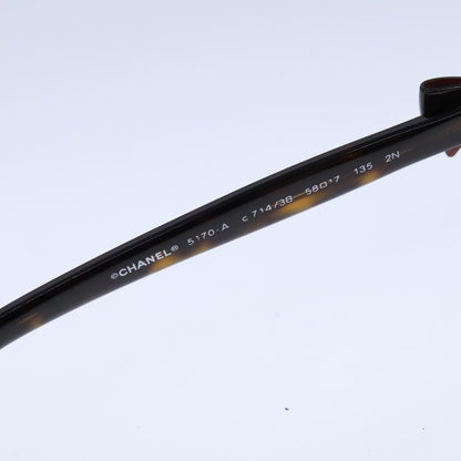 CHANEL Sunglasses plastic Black CC bs21110