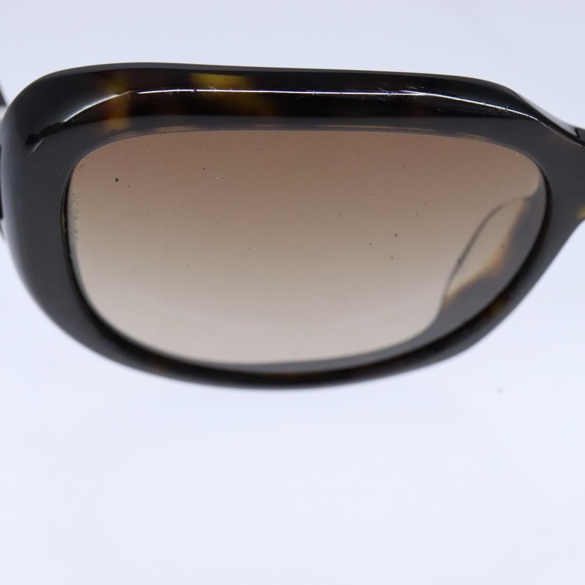 CHANEL Sunglasses plastic Black CC bs21110