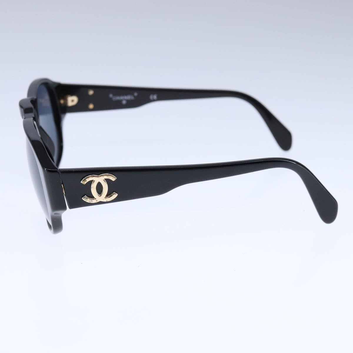 CHANEL Sunglasses plastic Black CC bs21117