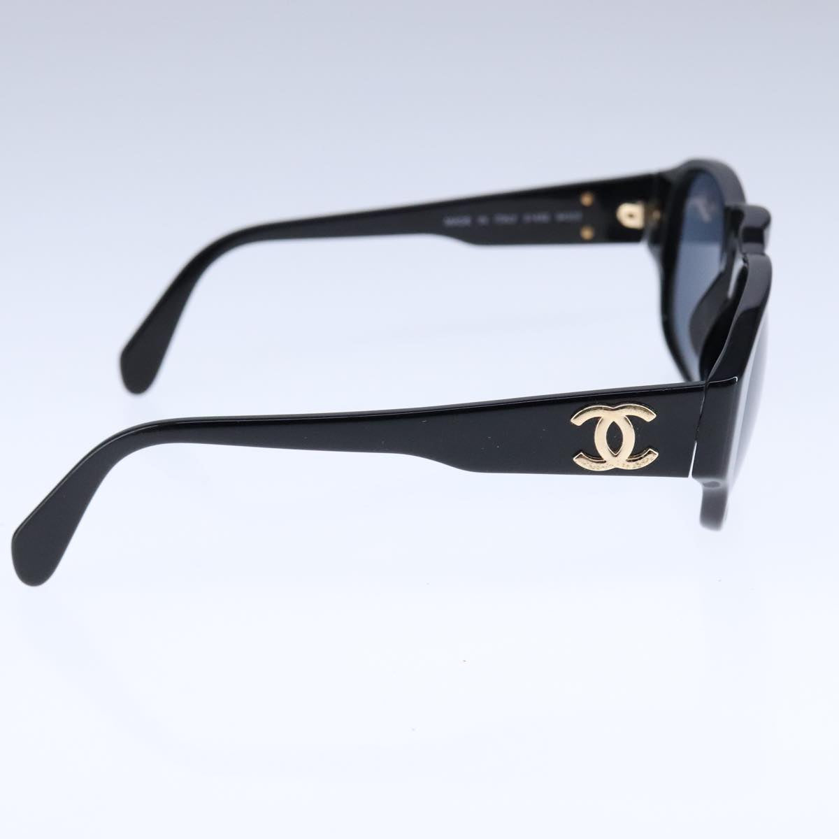 CHANEL Sunglasses plastic Black CC bs21117