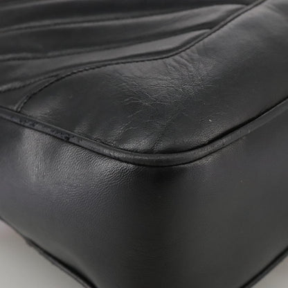 CHANEL V Stitch Hand Bag Leather Black CC bs21163