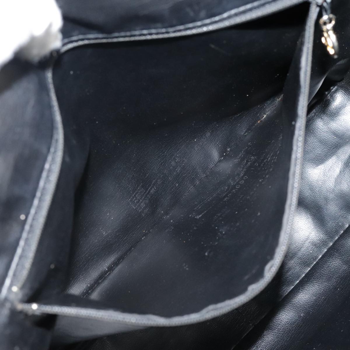 CHANEL V Stitch Hand Bag Leather Black CC bs21163