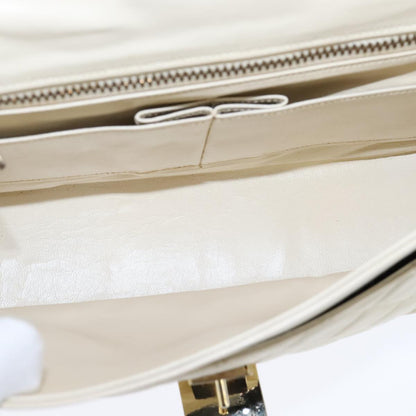 CHANEL Matelasse Chain Hand Bag Lamb Skin Beige Gold CC bs21211