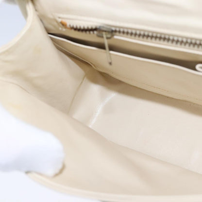 CHANEL Matelasse Chain Hand Bag Lamb Skin Beige Gold CC bs21211