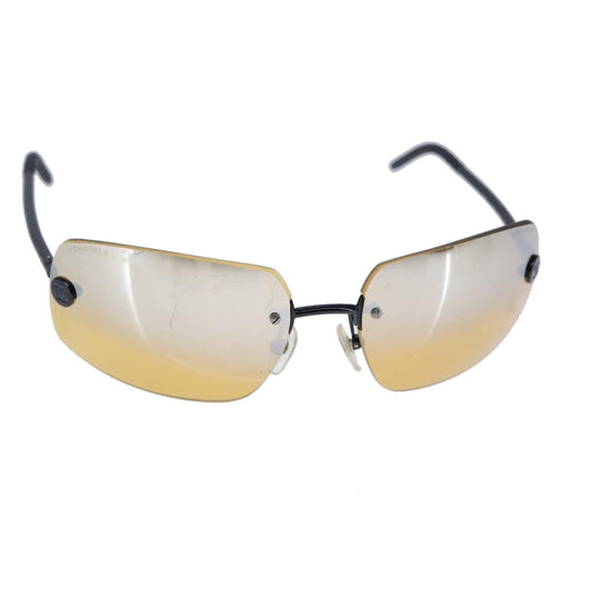 CHANEL Sunglasses metal Black CC bs21240