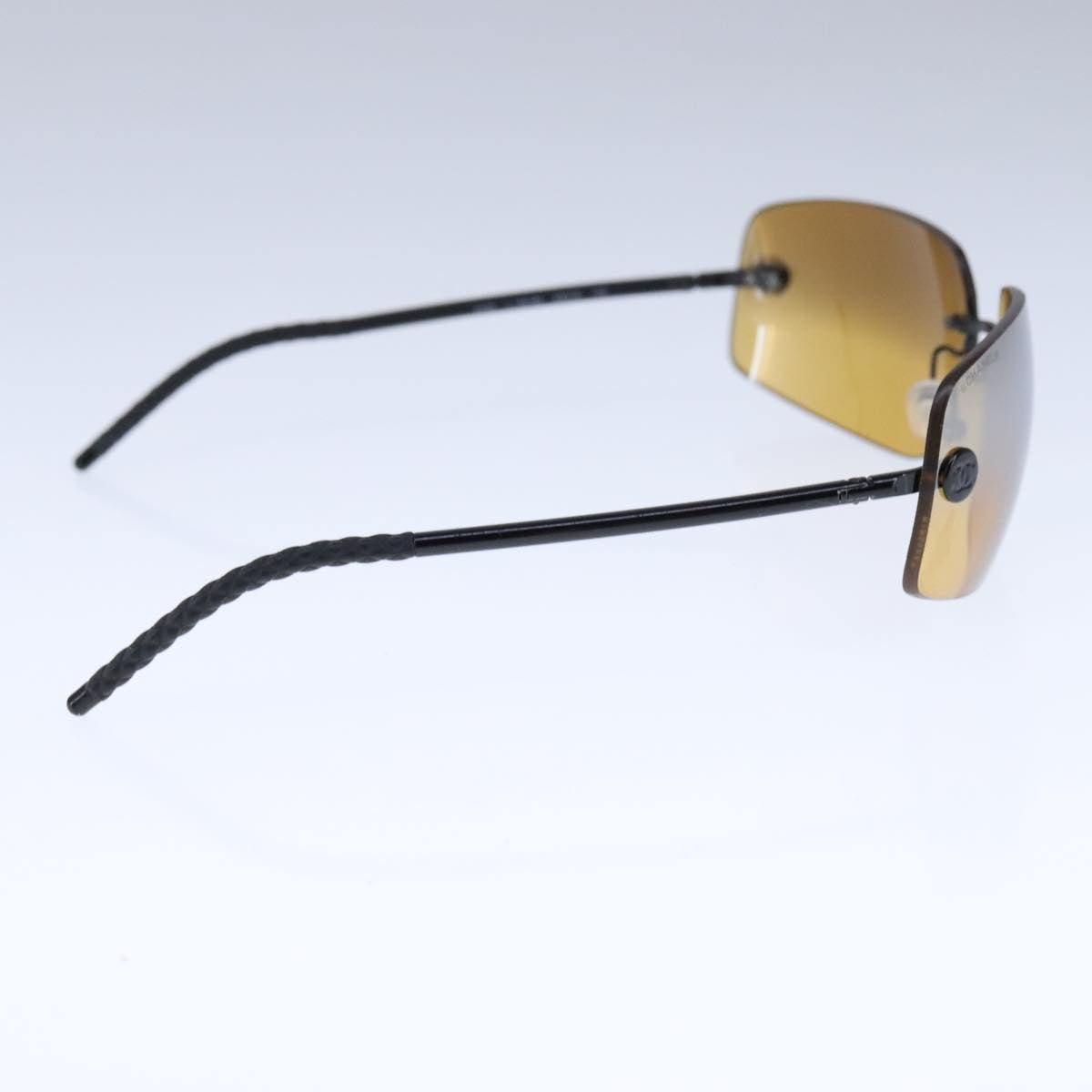 CHANEL Sunglasses metal Black CC bs21240