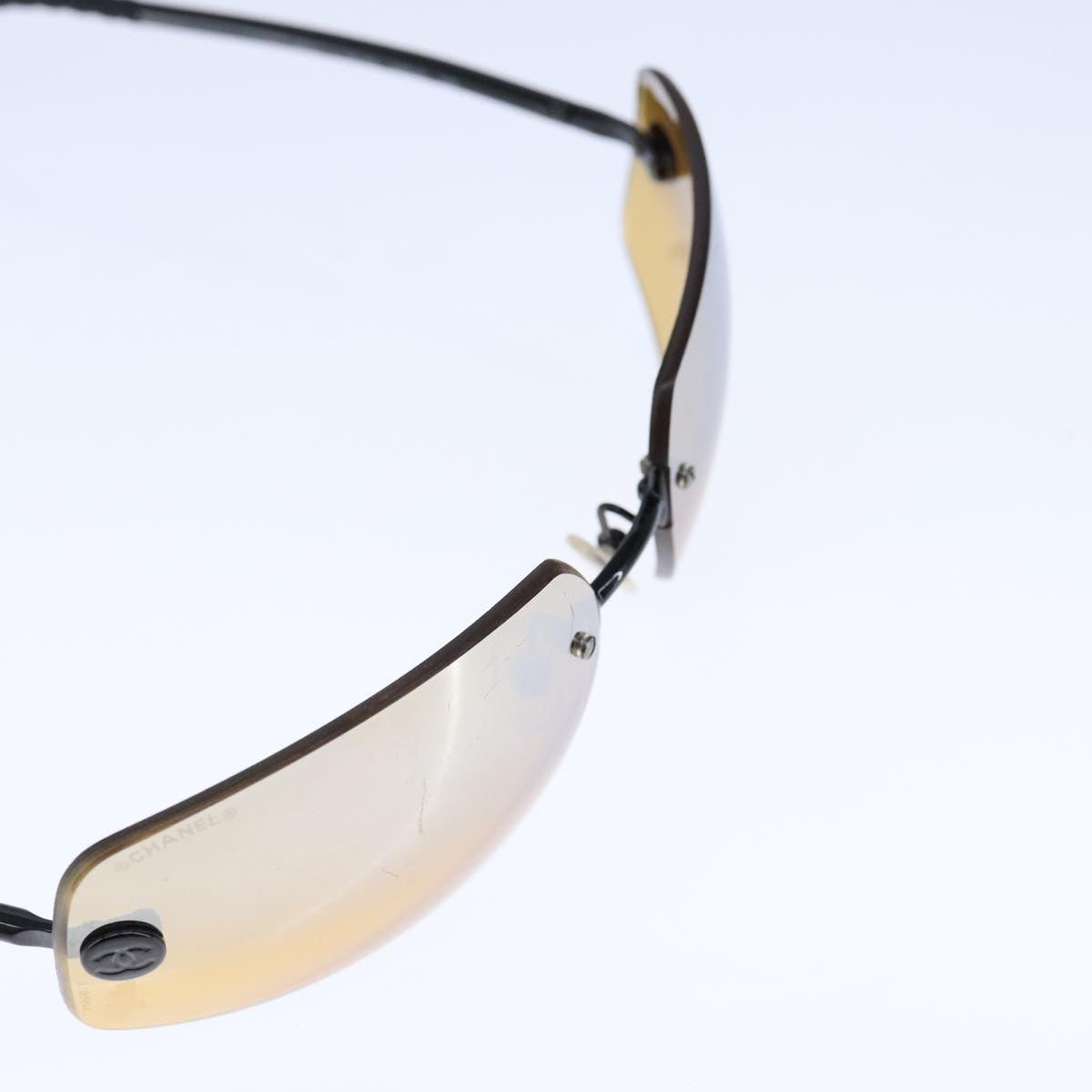 CHANEL Sunglasses metal Black CC bs21240