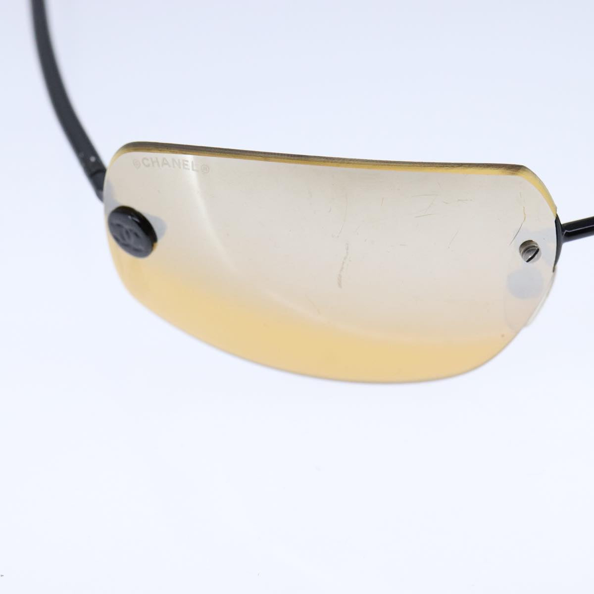 CHANEL Sunglasses metal Black CC bs21240