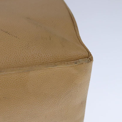 CHANEL Tote Bag Caviar Skin Beige Gold CC bs21315