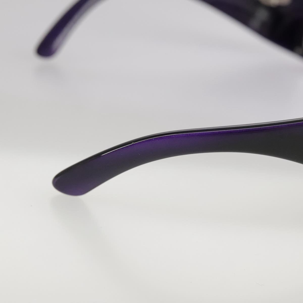 CHANEL Sunglasses plastic Purple CC bs21339