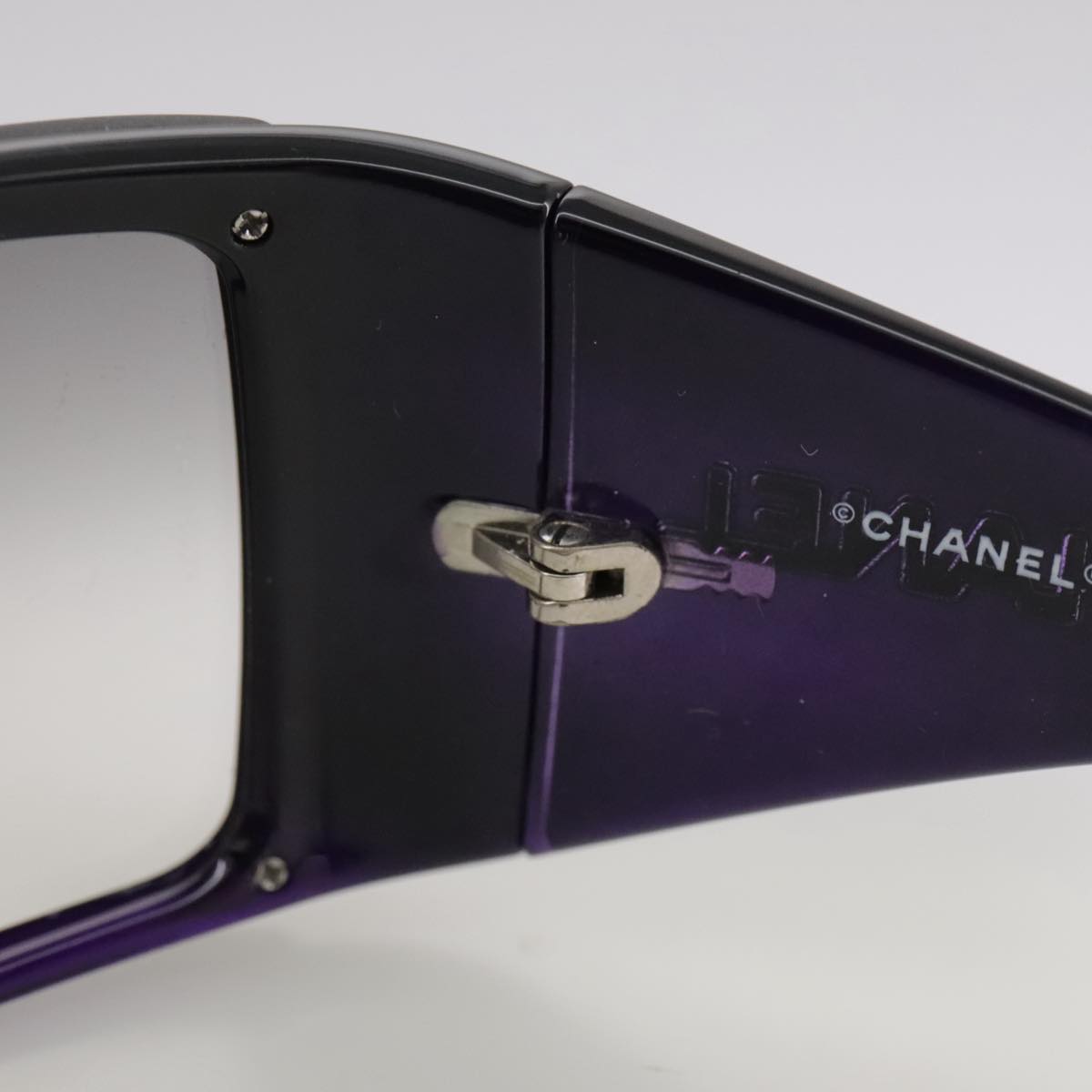 CHANEL Sunglasses plastic Purple CC bs21339