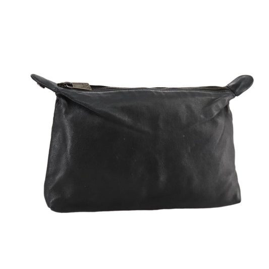 CHANEL Pouch Leather Black CC bs21499