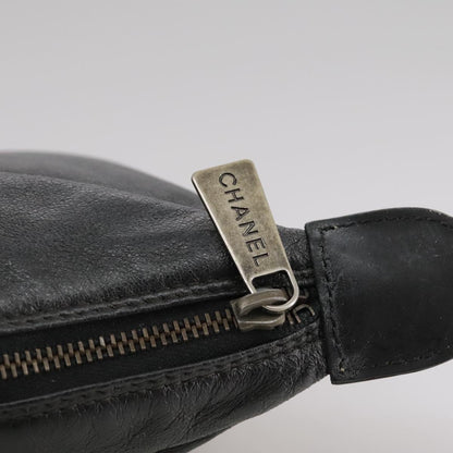 CHANEL Pouch Leather Black CC bs21499