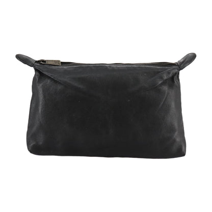 CHANEL Pouch Leather Black CC bs21499
