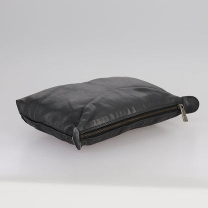 CHANEL Pouch Leather Black CC bs21499
