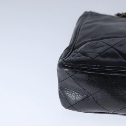 CHANEL Chain Tote Bag PVC Leather Black Gold CC bs21543