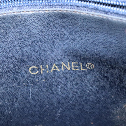 CHANEL Chain Tote Bag PVC Leather Black Gold CC bs21543