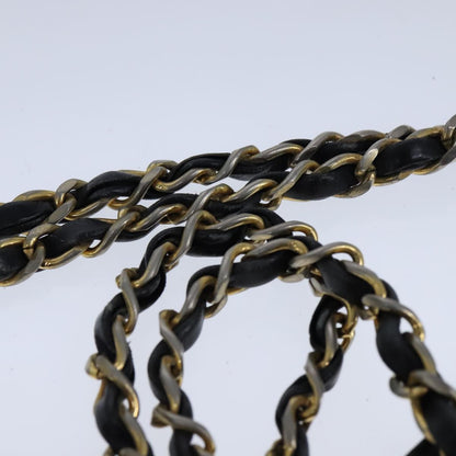 CHANEL Chain Tote Bag PVC Leather Black Gold CC bs21543