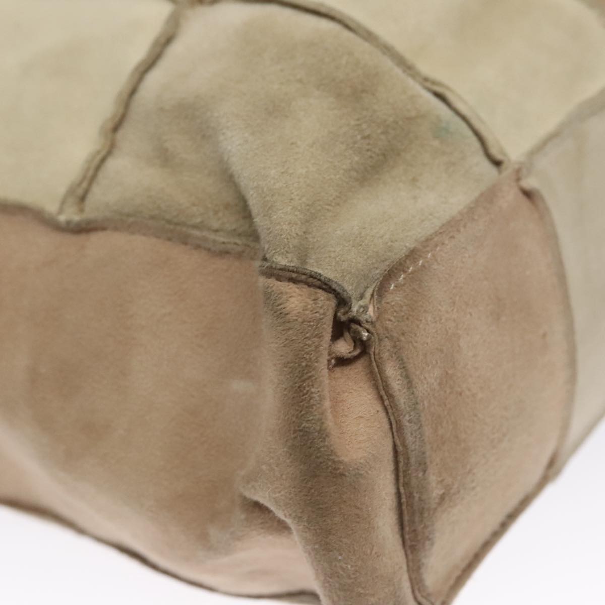 CHANEL Choco Bar line Tote Bag Suede Beige CC bs21624