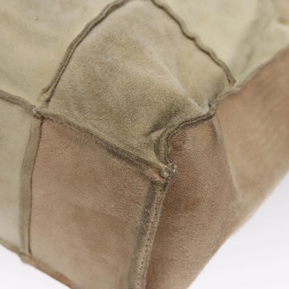 CHANEL Choco Bar line Tote Bag Suede Beige CC bs21624
