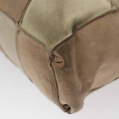 CHANEL Choco Bar line Tote Bag Suede Beige CC bs21624