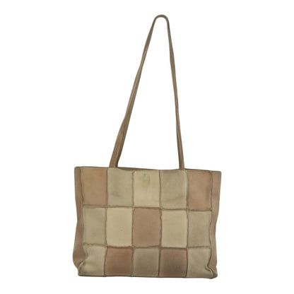 CHANEL Choco Bar line Tote Bag Suede Beige CC bs21624