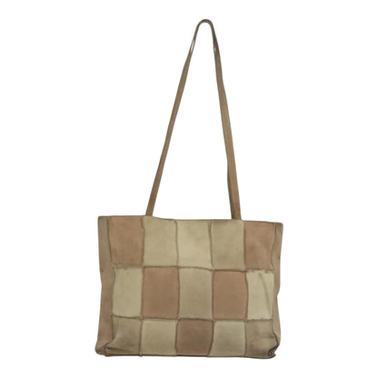 CHANEL Choco Bar line Tote Bag Suede Beige CC bs21624