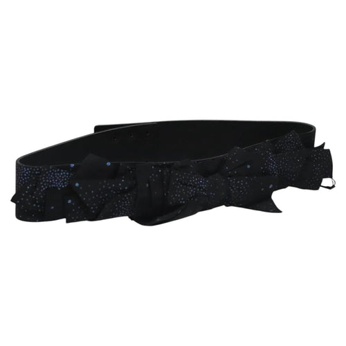 CHANEL Belt Leather 29.9"" Black CC bs21650