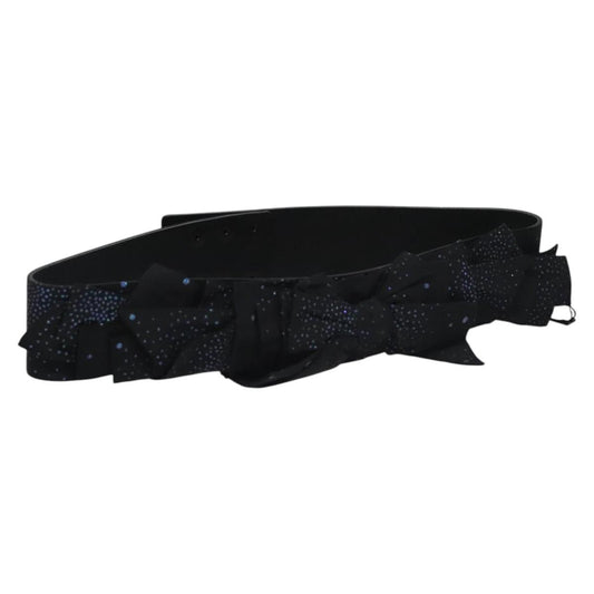 CHANEL Belt Leather 29.9"" Black CC bs21650