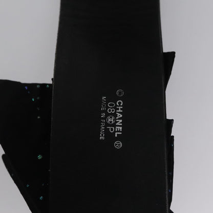 CHANEL Belt Leather 29.9"" Black CC bs21650