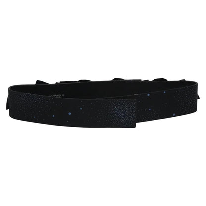 CHANEL Belt Leather 29.9"" Black CC bs21650