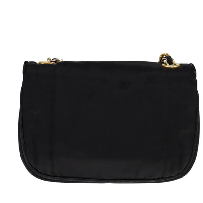 CHANEL COCO Mark Chain Shoulder Bag Nylon Black Gold CC bs21662