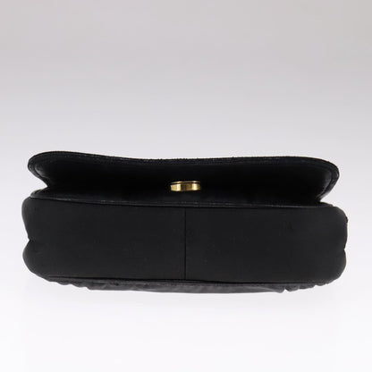 CHANEL COCO Mark Chain Shoulder Bag Nylon Black Gold CC bs21662