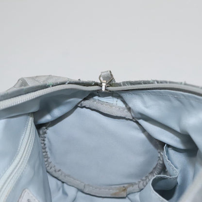 CHANEL Sports Hand Bag Coated Canvas Silver CC bs21669