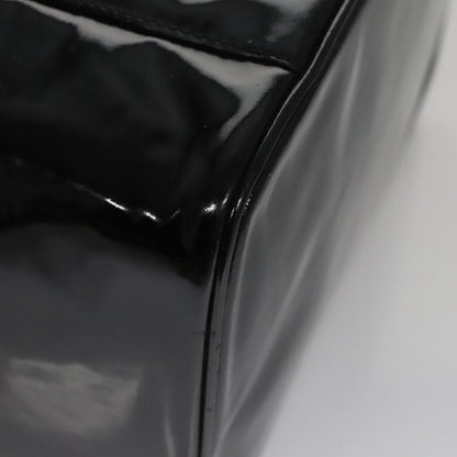 CHANEL Vanity Pouch Patent leather 2way Black Gold CC bs21681