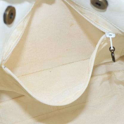 CHANEL Tote Bag Lamb Skin White CC bs21711