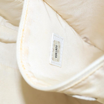CHANEL Tote Bag Lamb Skin White CC bs21711